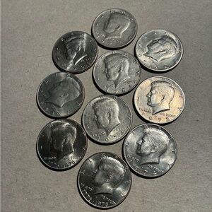 US Kennedy Half Dollar Coin Lot - Silver Tone
